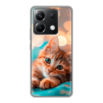 Силиконовый чехол на Xiaomi Poco X6 5G с принтом котик Силиконовый чехол на Xiaomi Poco X6 5G с принтом котик