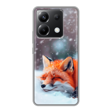 Силиконовый чехол на Xiaomi Poco X6 5G с принтом лиса Силиконовый чехол на Xiaomi Poco X6 5G с принтом лиса