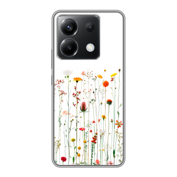 Силиконовый чехол на Xiaomi Poco X6 5G с принтом цветы Силиконовый чехол на Xiaomi Poco X6 5G с принтом цветы