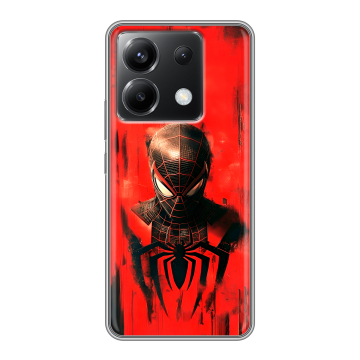 Силиконовый чехол на Xiaomi Poco X6 5G с принтом человек паук spiderman Силиконовый чехол на Xiaomi Poco X6 5G с принтом человек паук spiderman