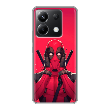 Силиконовый чехол на Xiaomi Poco X6 5G с принтом Дедпул Deadpool Силиконовый чехол на Xiaomi Poco X6 5G с принтом Дедпул Deadpool