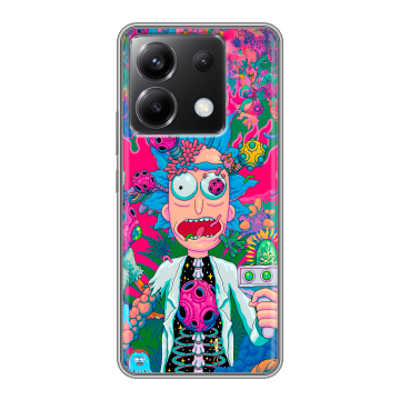 Силиконовый чехол на Xiaomi Poco X6 5G с принтом Рик и Морти Rick Morty