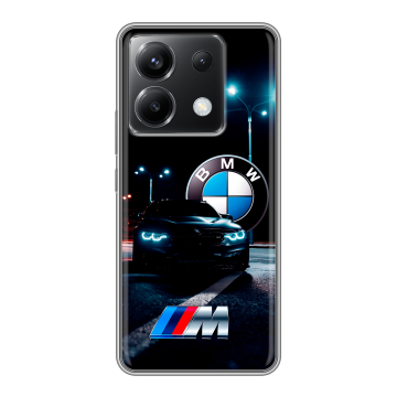Силиконовый чехол на Xiaomi Poco X6 5G с принтом БМВ BMW