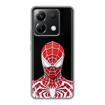 Силиконовый чехол на Xiaomi Poco X6 5G с принтом человек паук spiderman Силиконовый чехол на Xiaomi Poco X6 5G с принтом человек паук spiderman