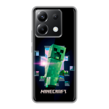 Силиконовый чехол на Xiaomi Poco X6 5G с принтом Майнкрафт Minecraft