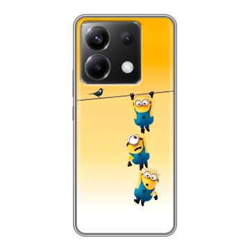 Силиконовый чехол на Xiaomi Poco X6 5G с принтом Миньоны