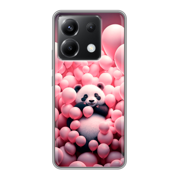 Силиконовый чехол на Xiaomi Poco X6 5G с принтом Панда Силиконовый чехол на Xiaomi Poco X6 5G с принтом Панда