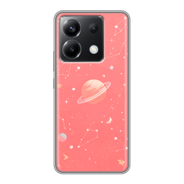 Силиконовый чехол на Xiaomi Poco X6 5G с принтом Розовый космос Силиконовый чехол на Xiaomi Poco X6 5G с принтом Розовый космос