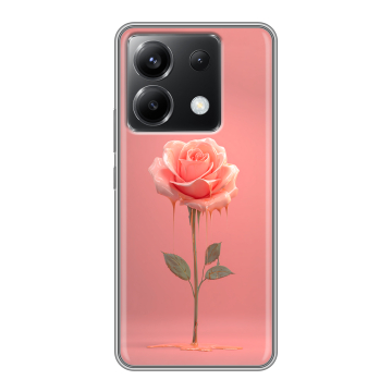 Силиконовый чехол на Xiaomi Poco X6 5G с принтом Розовая роза Силиконовый чехол на Xiaomi Poco X6 5G с принтом Розовая роза