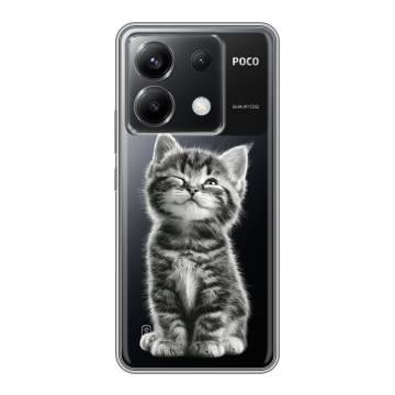 Силиконовый чехол на Xiaomi Poco X6 5G с принтом Котенок Силиконовый чехол на Xiaomi Poco X6 5G с принтом Котенок