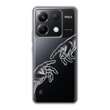 Силиконовый чехол на Xiaomi Poco X6 5G с принтом Сотворение мира Силиконовый чехол на Xiaomi Poco X6 5G с принтом Сотворение мира