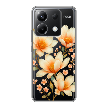 Силиконовый чехол на Xiaomi Poco X6 5G с принтом Цветы Силиконовый чехол на Xiaomi Poco X6 5G с принтом Цветы
