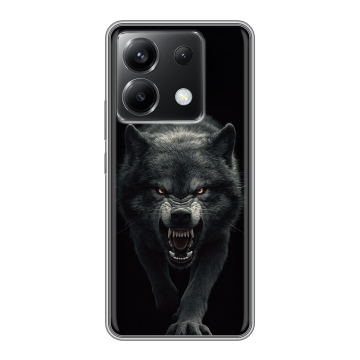 Силиконовый чехол на Xiaomi Poco X6 5G с принтом Волк Силиконовый чехол на Xiaomi Poco X6 5G с принтом Волк