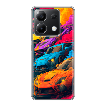 Силиконовый чехол на Xiaomi Poco X6 5G с принтом Тачки Силиконовый чехол на Xiaomi Poco X6 5G с принтом Тачки