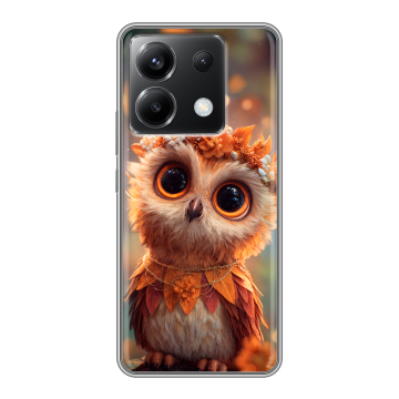 Силиконовый чехол на Xiaomi Poco X6 5G с принтом Милая сова Силиконовый чехол на Xiaomi Poco X6 5G с принтом Милая сова