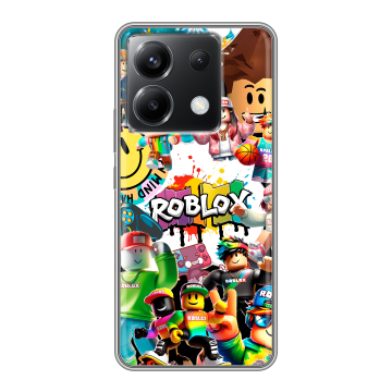 Силиконовый чехол на Xiaomi Poco X6 5G с принтом Roblox Роблокс