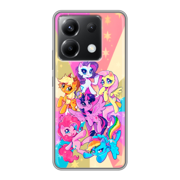 Силиконовый чехол на Xiaomi Poco X6 5G с принтом My little pony Дружба чудо Силиконовый чехол на Xiaomi Poco X6 5G с принтом My little pony Дружба чудо