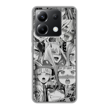 Силиконовый чехол на Xiaomi Poco X6 5G с принтом Ahegao Ахегао Аниме Силиконовый чехол на Xiaomi Poco X6 5G с принтом Ahegao Ахегао Аниме