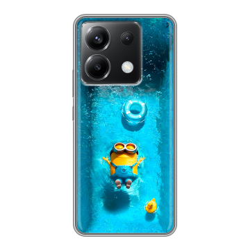 Силиконовый чехол на Xiaomi Poco X6 5G с принтом Миньоны