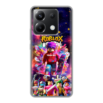 Силиконовый чехол на Xiaomi Poco X6 5G с принтом Roblox Роблокс