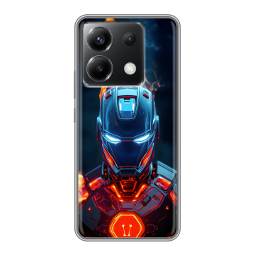 Силиконовый чехол на Xiaomi Poco X6 5G с принтом IronMan Железный человек Силиконовый чехол на Xiaomi Poco X6 5G с принтом IronMan Железный человек