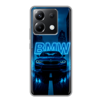 Силиконовый чехол на Xiaomi Poco X6 5G с принтом BMW БМВ Силиконовый чехол на Xiaomi Poco X6 5G с принтом BMW БМВ