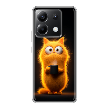 Силиконовый чехол на Xiaomi Poco X6 5G с принтом Смешной кот