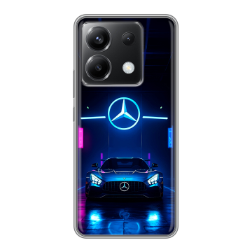 Силиконовый чехол на Xiaomi Poco X6 5G с принтом Mercedes Мерседес Силиконовый чехол на Xiaomi Poco X6 5G с принтом Mercedes Мерседес