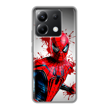 Силиконовый чехол на Xiaomi Poco X6 5G с принтом Spiderman Человек паук Силиконовый чехол на Xiaomi Poco X6 5G с принтом Spiderman Человек паук