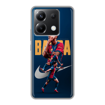 Силиконовый чехол на Xiaomi Poco X6 5G с принтом Барселона Barca Yamal Силиконовый чехол на Xiaomi Poco X6 5G с принтом Барселона Barca Yamal
