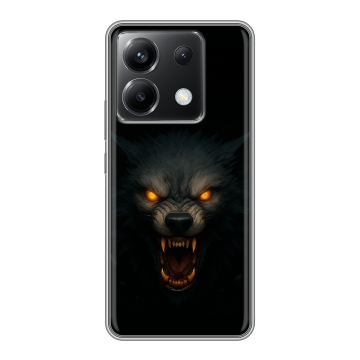 Силиконовый чехол на Xiaomi Poco X6 5G с принтом Волк Силиконовый чехол на Xiaomi Poco X6 5G с принтом Волк