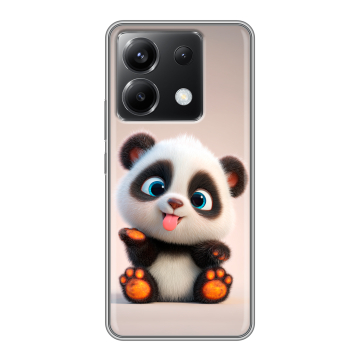 Силиконовый чехол на Xiaomi Poco X6 5G с принтом милая панда