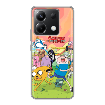 Силиконовый чехол на Xiaomi Poco X6 5G с принтом Adventure time Время приключений Силиконовый чехол на Xiaomi Poco X6 5G с принтом Adventure time Время приключений