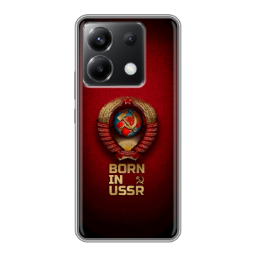 Силиконовый чехол на Xiaomi Poco X6 5G с принтом Флаг Герб СССР Силиконовый чехол на Xiaomi Poco X6 5G с принтом Флаг Герб СССР