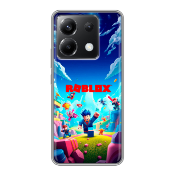 Силиконовый чехол на Xiaomi Poco X6 5G с принтом Roblox Роблокс Силиконовый чехол на Xiaomi Poco X6 5G с принтом Roblox Роблокс