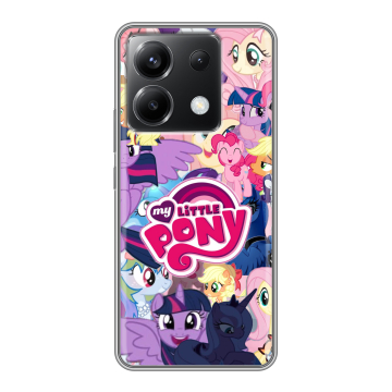 Силиконовый чехол на Xiaomi Poco X6 5G с принтом My little pony Дружба чудо Силиконовый чехол на Xiaomi Poco X6 5G с принтом My little pony Дружба чудо