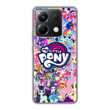 Силиконовый чехол на Xiaomi Poco X6 5G с принтом My little pony Дружба чудо Силиконовый чехол на Xiaomi Poco X6 5G с принтом My little pony Дружба чудо