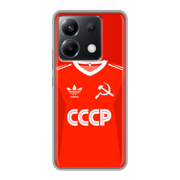 Силиконовый чехол на Xiaomi Poco X6 5G с принтом Флаг Герб СССР Силиконовый чехол на Xiaomi Poco X6 5G с принтом Флаг Герб СССР