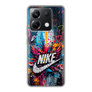 Силиконовый чехол на Xiaomi Poco X6 5G с принтом Nike Найк Силиконовый чехол на Xiaomi Poco X6 5G с принтом Nike Найк