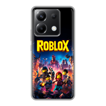 Силиконовый чехол на Xiaomi Poco X6 5G с принтом Roblox Роблокс