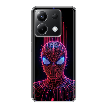 Силиконовый чехол на Xiaomi Poco X6 5G с принтом Spiderman Человек паук
