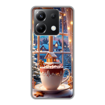Силиконовый чехол на Xiaomi Poco X6 5G с принтом Новый год Силиконовый чехол на Xiaomi Poco X6 5G с принтом Новый год