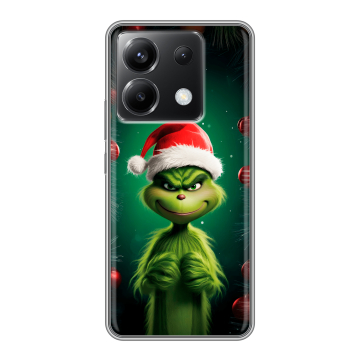Силиконовый чехол на Xiaomi Poco X6 5G с принтом Гринч Новый год Рождество Силиконовый чехол на Xiaomi Poco X6 5G с принтом Гринч Новый год Рождество