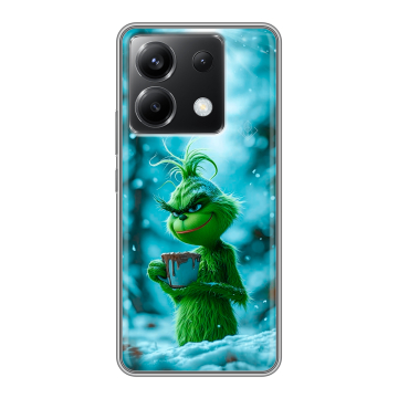 Силиконовый чехол на Xiaomi Poco X6 5G с принтом Новый год гринч Силиконовый чехол на Xiaomi Poco X6 5G с принтом Новый год гринч