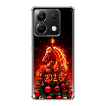 Силиконовый чехол на Xiaomi Poco X6 5G с принтом Новый год Силиконовый чехол на Xiaomi Poco X6 5G с принтом Новый год