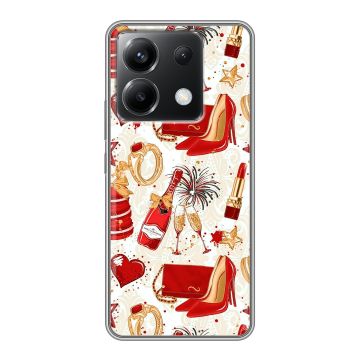 Силиконовый чехол на Xiaomi Poco X6 5G с принтом Новый год Силиконовый чехол на Xiaomi Poco X6 5G с принтом Новый год