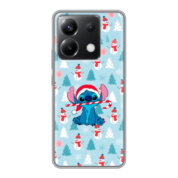 Силиконовый чехол на Xiaomi Poco X6 5G с принтом Стич Новый год Силиконовый чехол на Xiaomi Poco X6 5G с принтом Стич Новый год