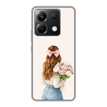 Силиконовый чехол на Xiaomi Poco X6 5G с принтом женский Силиконовый чехол на Xiaomi Poco X6 5G с принтом женский