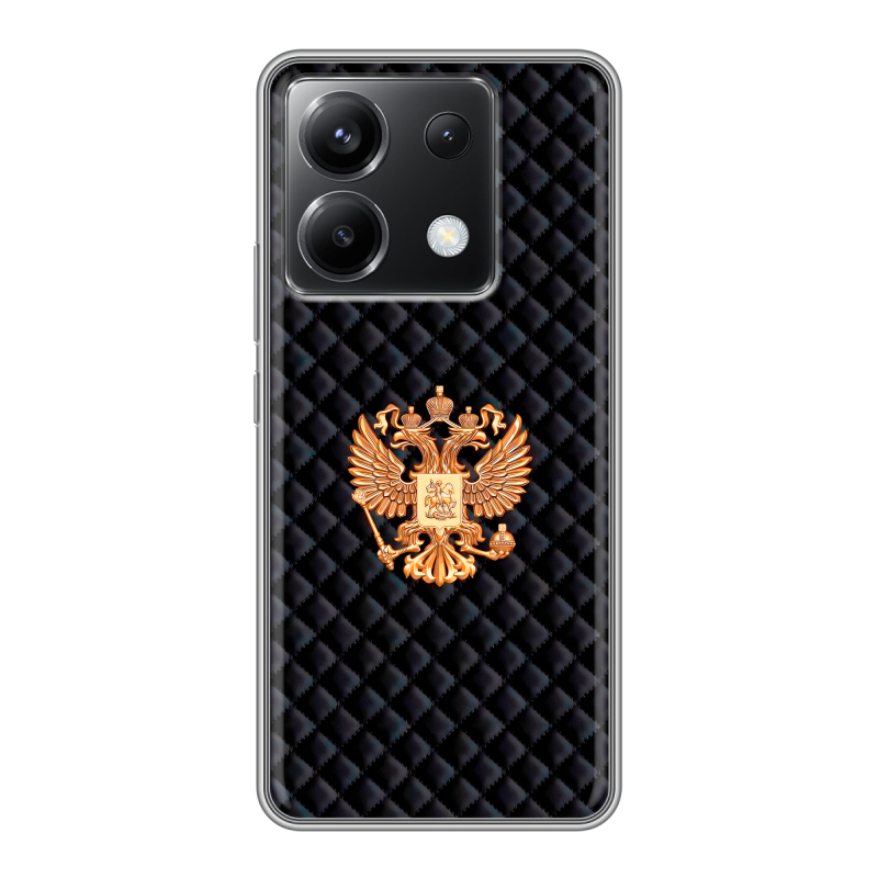Силиконовый чехол на Xiaomi Poco X6 5G с принтом Герб России принт Силиконовый чехол на Xiaomi Poco X6 5G с принтом Герб России принт