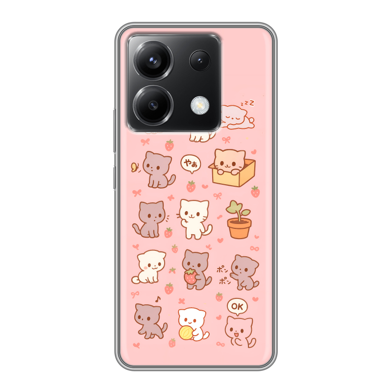Силиконовый чехол на Xiaomi Poco X6 5G с принтом Hello Kitty Хелоу Кити Силиконовый чехол на Xiaomi Poco X6 5G с принтом Hello Kitty Хелоу Кити